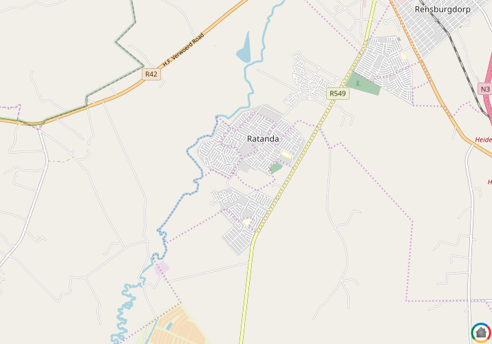 Map location of Ratanda-JHB